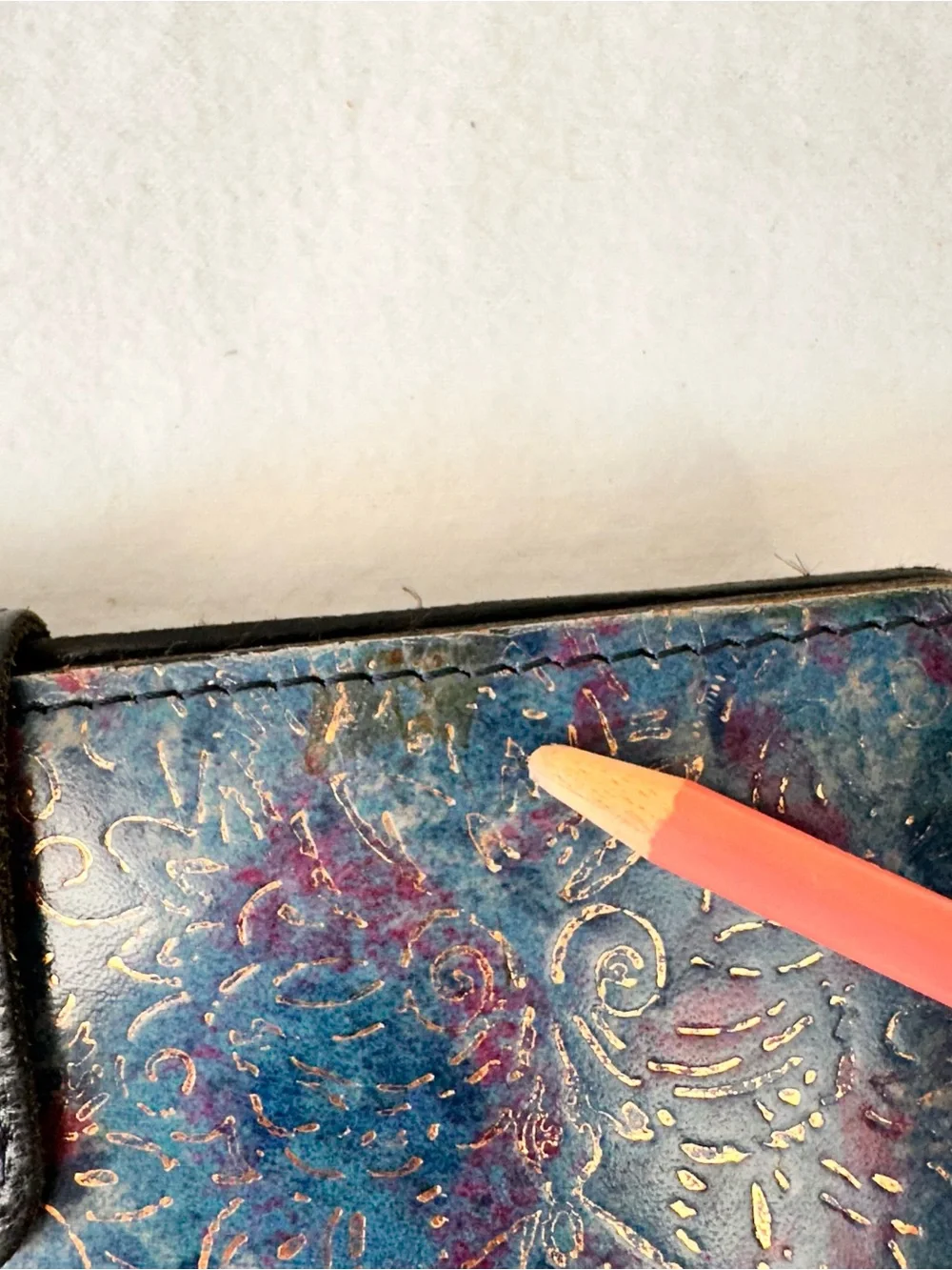 Patricia Nash Valentia Floral Brocade Multi Color Leather Wristlet Wallet